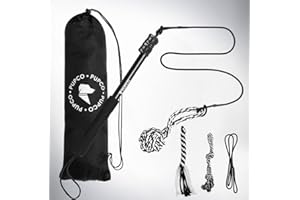 GENERIC Pupco Extra Strong Extendable Flirt Pole for Dogs – Durable, Telescopic Teaser Toy for Interactive Play & Training – Great for All Breeds & Sizes puppys and dogs