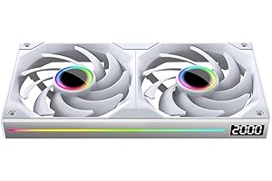 TZMRIT ST-ALL-IN-ONE ARGB PC Fan Unit z wyświetlaczem prędkości (2, WH, AL)