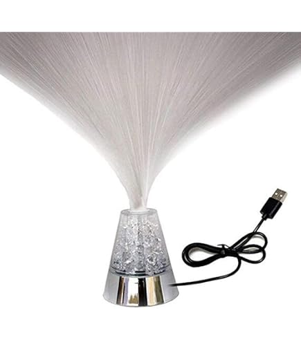 Lampe à Fibre Optique 13 Pouces - Changement De Couleurs LED - Alimentation Piles - Décoration D'ambiance Pour Fêtes, Noël, Mariage - 6