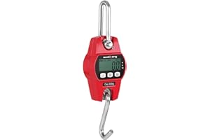 Steinberg Systems Crochet-Peseur Dynamomètre Peson Digital Balance Portable À Crochet Mobile Numérique SBS-KW-300AR (Capteur Renforcé 8 mm, 300 kg, kg/lb/N, Afficheur LCD, Homologué Commerce)