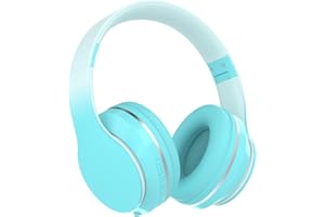 XUNPULS Bluetooth Kids Headphones,Wireless Kids Headphones Over Ear with Microphones,Stereo Sound ,10H Playtime,Foldable&Adjustable Children Headphones,Bluetooth 5.1 Headset for Adults School Travel (Green)