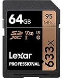 Lexar Sd64Gae633Amzn Tarjeta Professional Sdhc/Sdxc Uhs-I, 64Gb, Negro / Bronce