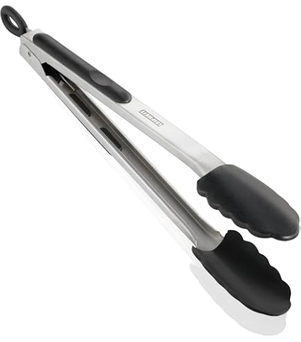 Pince Cuisine Inox, Lot de 3 Pince de Cuisine avec Embouts en Silicone Pince Cuisine Inox, Lot de 3 Pince de Cuisine avec Embouts en Silicone