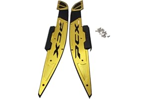 LongGreat Motorrad Vorderes und hinteres Fußpedal-Kit Fußrasten Footpegs Fußpedal Pad Trittbretter Abdeckung Foot Peg Plate Fußrastenplatte Für Honda PCX 125 160 150 (Gold,PCX 125 160 2021 2022 8)