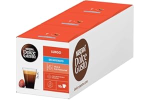 NESCAFÉ Dolce Gusto Lungo Decaf Coffee Pods - total of 48 Decaffinated Coffee Capsules - (3 Packs) 16 Pods