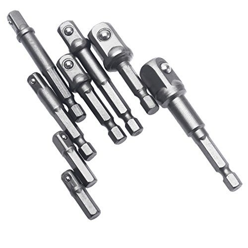 8Pcs Treiber Bohrer Hex Schaft Sockeladapter Set 1/4″ 3/8″ 1/2″ Bar Bits - 4
