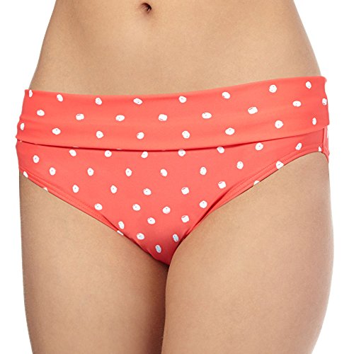 Beach Collection Womens Coral Spotted Folded Bikini Bottoms 18