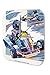 Produktbild Wanduhr Nostalgie Auto Retro Marke GoKart Rennfahrer Wand Deko Acryl Uhr 25x25 cm