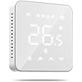 Meross Smart Electric Thermostat, Underfloor Heating, WLAN Room Thermostat Compatible with HomeKit, Alexa and Google, Voice Mission, Remote Control and Schedule, LED Touchscreen Digital
