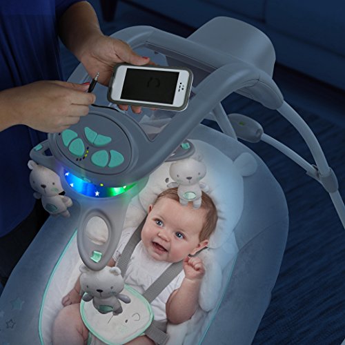 Ingenuity 10088 InLighten Cradling Swing and Rocker – Twinkle Teddy Bear - 4