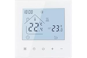 GOCK Termostato WiFi per Caldaia a Gas,Termostato Ambiente da incaso con la scatola 86 * 86mm Schermo LCD Programmabile con Telefono App(220V)