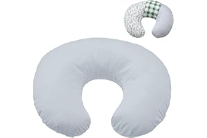 Winmany Funda de Almohada de Lactancia Impermeable para recién Nacidos, Funda de Almohada Suave reemplazable para niños y niñas (Gris)