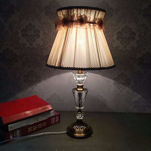 Preisvergleich Produktbild SUNQIAN-Haus Schlafzimmer Tischleuchten, Kristall-Lampen, elegante Hochzeit Nachttisch Lampen