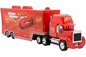 LKNBIF Lightniing Mcqueen Toy Vehicles Set Model Car, Mcqueen Kids Vehicles Friction Powered Toy Model Toy Car Friction Powered Push and Vehicle Toy Cars Vechile Model Educational Toys for Boy and Girl（Red）