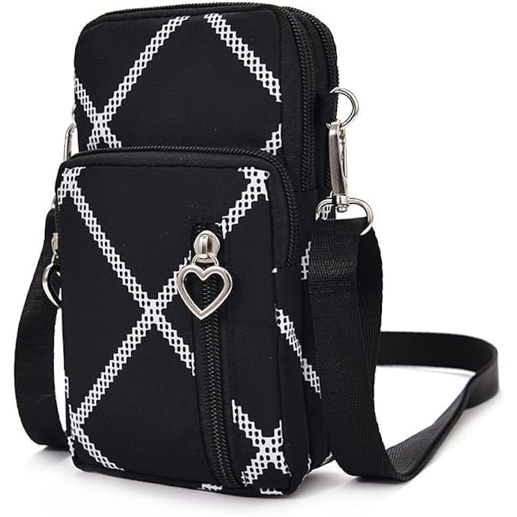 Sac Téléphone Portable Femme Bandoulière MLPKOI - Petit Sac Crossbody Réglable, 3 Poches, Léger Et Pratique | Idéal Quotidien, Sport, Cadeau