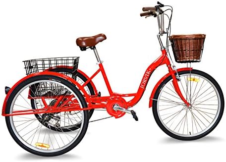 JORVIK 20 VINTAGE DUTCH STYLE LIGHTWEIGHT ALUMINIUM TRICYCLE PETITE ADULTS OR CHILDS TRIKE (RED)