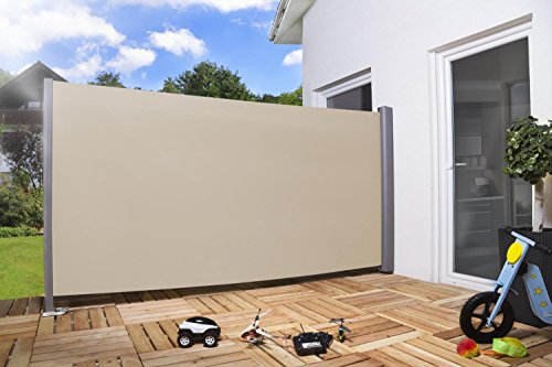 Seitenmarkise ‚PRO‘ Sichtschutz Sonnenschutz Windschutz 160 x 300 cm beige - 2