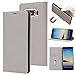 Produktbild GHC Taschen & Hüllen, für Samsung Galaxy Note 8, Luxus Slim Magnetverschluss Muster Einfarbig PU Leder Flip Folio Stand Case Cover mit Kartensteckplatz ( Color : Gray )