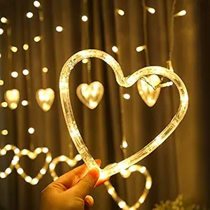 WSA RETAIL;CHOOSE.PAY.DELIVERED 138 LED Window Curtain String Light for Diwali Eid Birthday Party Wedding Home Garden Bedroom Waterproof for Outdoor Indoor Wall Decorations