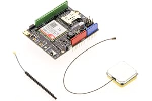 DFROBOT SIM7000E NB-IoT/LTE/GPRS/GPS Erweiterungsschild für Arduino mit GSM-Federantenne und GPS-Innenantenne
