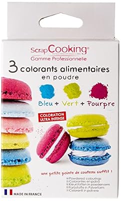 Scrapcooking Kit 3 Colorants Artificiels Bleu/Vert/Pourpre 6 g