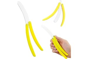 XPJBKC Butterfly Knife de Entrenamiento, Navaja Mariposa Sin Filo, Cuchillo Mariposa Banana, Cuchillo Mariposa Impreso en 3D, Plástico Cuchillo Mariposa Sin Filo para Principiantes