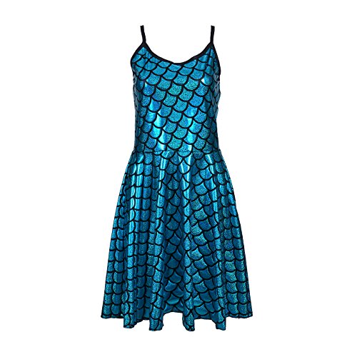 chinese dress ladies FASHION QUEEN 14 Colors Women Fish Scales Mini Dress Sleeveless Mermaid  Skater Dress (One Size, Apple Green) : Amazon.ca: Clothing, Shoes &  Accessories main image 1