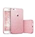 Produktbild Handyhülle Bling Bling Glitter iPhone 6/iPhone 6s, LaiXin Prämie Hülle Ultra Dünn Rückdeckel[Soft TPU + Glitter Paper + Layer Iinterne PC](3 in 1) Kratzfeste Stoßdämpfende - Roségold