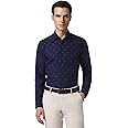 Peter England Slim Fit Small Ditsy Printed Full Sleeve Shirt