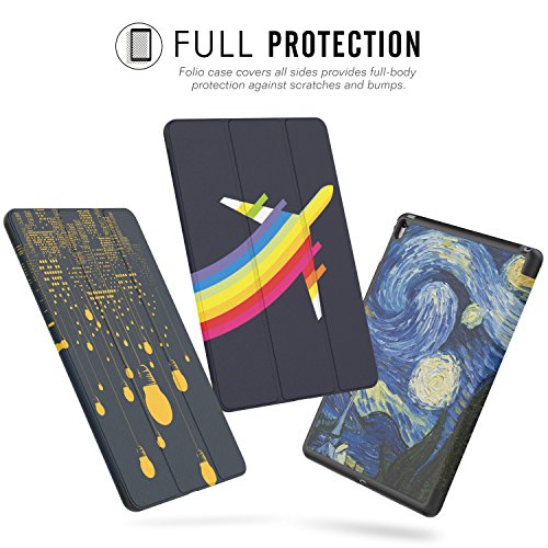 MoKo Hülle für iPad Pro 9.7 – Ultra Lightweight Slim PU Leder Tasche Schutzhülle Schale Smart Shell Case mit Auto Schlaf / Wach Funktion und Standfunktion für Apple iPad Pro 9.7 Zoll Tablet, Nachlicht - 6