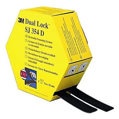 3M Dual Lock SJ354D Système Ouvrable et Refermable 25,4 mm x 5 m Noir