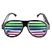 Produktbild LAMASTON LED Partybrille Musical aktivierte USB wiederaufladbare Blitz Beleuchtung Sonnenbrille Brille für Karneval, Halloween, Bar, Hochzeit, Junggesellinnenabschied, Weihnachtsgeschenk und Dekoration