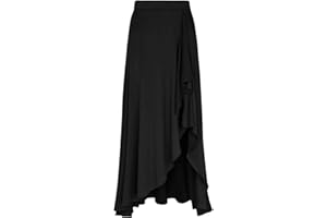 iEFiEL Damen Retro A-Linien Rock Hohe Taillen Lange Swing Midi-Rock Split Maxirock Ballett Latein Tanzrock Standard Ballsaal Walzer Tango