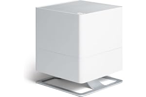 Stadler Form Umidificatore Oskar, umidificatore d'ambiente a risparmio energetico per ambienti fino a 50 m²/125 m³, evaporatore con spegnimento automatico, LED dimmerabili, molto silenzioso, bianco