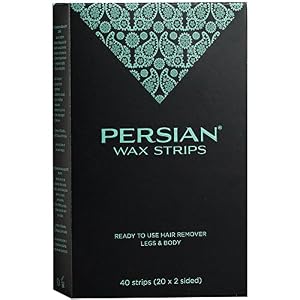 Persian Wax Strips(Pre-Lined) for Instant Hair Removal (40 Count)