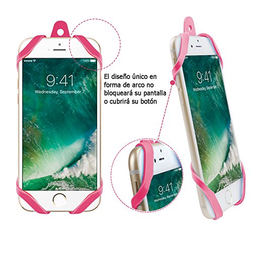 Remeel Handy Lanyard mit universalem HandyhÃ¼lle Halter aus Silikon fÃ¼r iPhone X iPhone 8 iPhone 8plus iPhone 7 iPhone 7plus iPhone 6 6s und auch fÃ¼r alle GrÃ¶ÃŸen von Smartphones (Rosa)