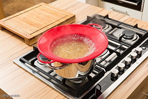 Das Kochwunder – Überkochschutz, Sieb, Dünsteinsatz, Untersetzer, Spritzschutz u.v.m. – grün – NEW GENERATION, Modell 2016 – inkl. innovativer WC- und Geschirrspültabs - 6