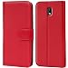 Produktbild Nokia 3 Tasche Bookstyle Rot, PU LEDER Hülle Rot, Handyhülle 3 Flip Case Wallet, Booklet Cover Brieftasche Etui Schutzhülle mit Kartenfächer, Nokia 3 (5,0 Zoll (12,7 cm)