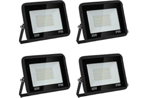 ‎YAKIMZ Yakimz LED Strahler, 4x30W 3000K 2550LM LED Außenstrahler aus Aluminium, IP66 Wasserdicht Scheinwerfer Warmweiß Superhell Aussenleuchte LED Fluter für Hinterhof Auffahrt Türen Garage Flur Garten