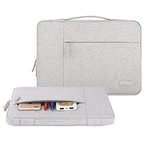 MOSISO Polyester Gewebe Multifunktionshülsen Aktenkoffer Handtaschen Kasten Abdeckung für 15-15.6 Inch MacBook Pro, Notebook Computer, Grau - 2