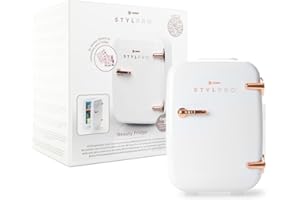 StylPro Beauty Kühlschrank 4L in Roségold, hält Kosmetikprodukte kalt oder warm, ideal für Gesichtspflege, Cremes, Seren & Masken, stilvolles Design