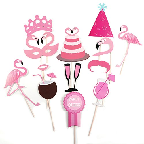 31tlg. Flamingo Foto Verkleidung Photo Booth Props Maske Baby Hochzeit Party Geburtstag Fotorequisiten Fotoautomaten Partymitbring - 4