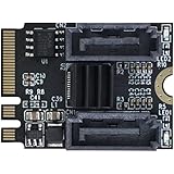 ChenYang CY M.2 NGFF Key A+E PCI Express zu SATA 3.0 6Gbps Dual Ports Adapter Converter Festplattenerweiterungskarte JMB582 2
