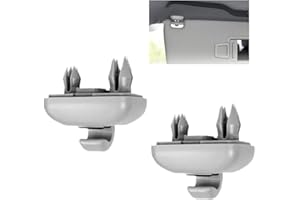 Garegce 2PCS Sun Visor Clips for Audi, Auto Car Sun Visor Clip Hook, Replacement Sun Visor Bracket Hanger for Audi A1 A3 A4 A5 Q3 Q5 A7 B6 B7 B8 S4 S5, 8U0857562A/8E0857562-Grey