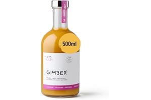 GIMBER N°3 500 ml Lilly – Concentrato di zenzero biologico | Concentrato analcolico di zenzero, frutto della passione, ananas e curcuma | Essenza premium per bevande, cocktail, cocktail e analcolici