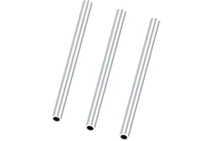iMeistek Lot de 3 tubes en aluminium 6063, 7 mm, diamètre extérieur 5 mm, diamètre intérieur 150 mm, tuyau rond en aluminium sans couture, pour modèle industriel, sans couture
