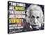 Produktbild CANVAS IT UP Schwarz Leinwand Wand Art Prints kultigen Albert Einstein Zitat Infinite Dummheit Funny – Print Bilder Wissenschaft Home Decor zum Aufhängen Foto