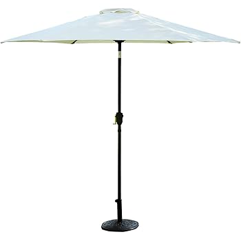 Charcoal Uarehome Garden Parasol Sun Shade Patio Cantilever Hanging Umbrella 2 7m Tilt Parasols Garden Outdoors