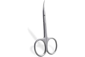 YNR® Super Sharp bord incurvé ciseaux à ongles cuticules orteils en acier argenté