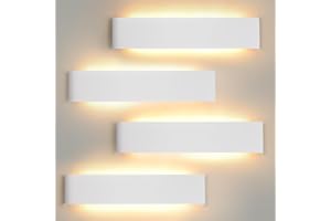 Mille Lucciole Lampada da parete a LED per interni, 4 pezzi, dimmerabile, 18 W, 28 cm, 2160 lm, lampada da parete dimmerabile, 3000 K/4000 K/6500 K, 3 modalità di colore, lampada da parete per